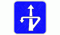 Grade-Separated U-Turn Sign CAD Block