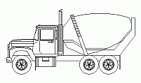 concrete mixer truck CAD block