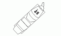 concrete mixer truck - top view CAD block