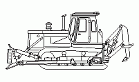 bulldozer CAD block