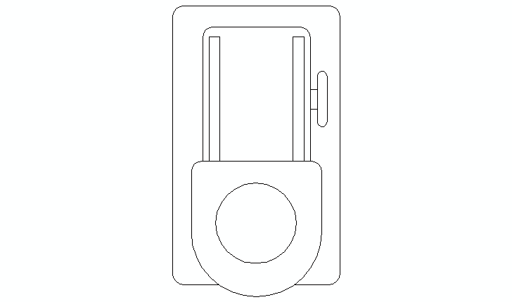 industrial dough mixer CAD block