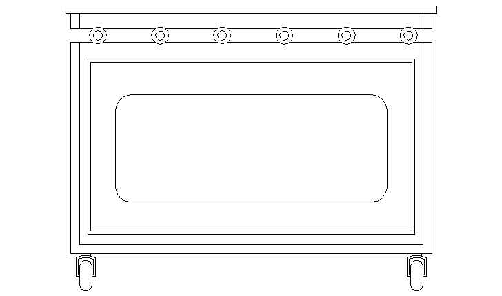  commercial gas oven CAD block