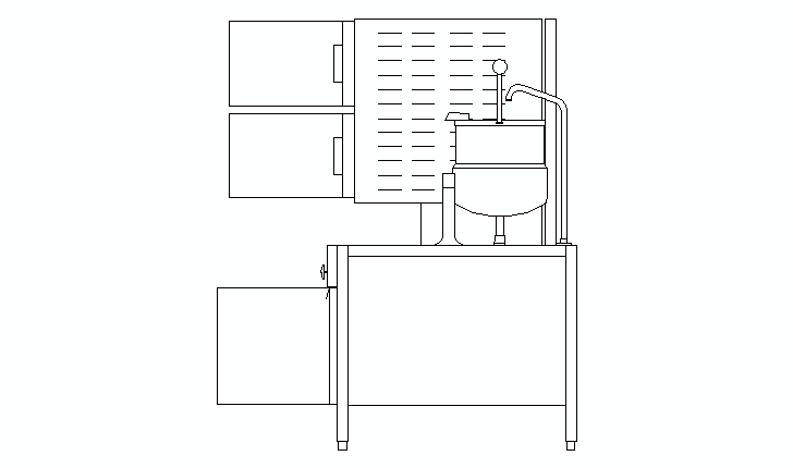 commercial dough mixer CAD block