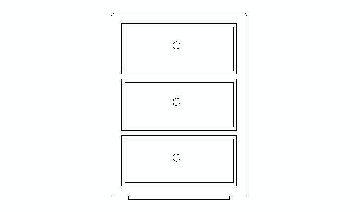 bedside table CAD Block