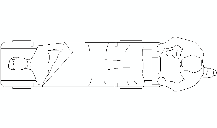 patient trolley CAD block