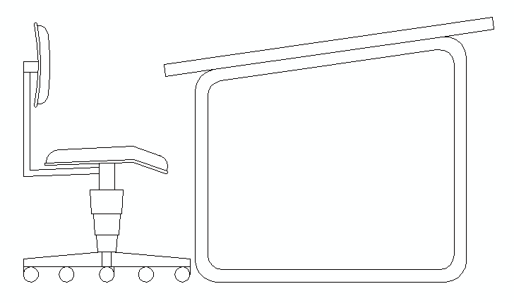 architectural drafting table CAD block
