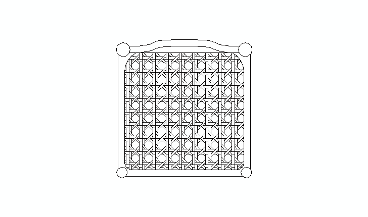 Grid Seat Chair CAD block