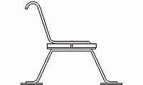 Public bench CAD block