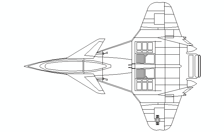 Military Fighter Jet CAD block