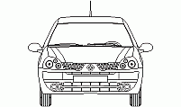 Vehicle front projection