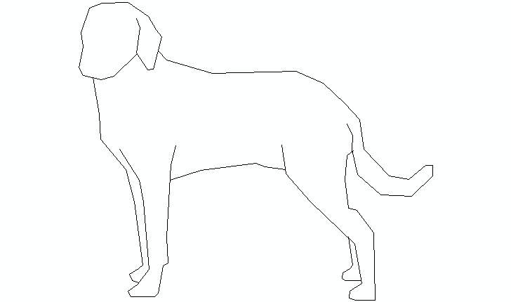Labrador retriever dog CAD block