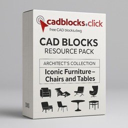 CAD Blocks Collection Box Mockup